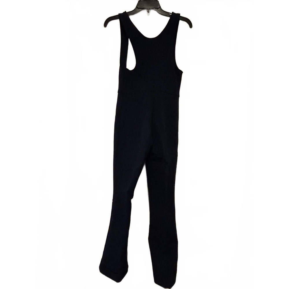 Women's sz 10 regular Fera navy snow ski bib overalls wool blend #1250